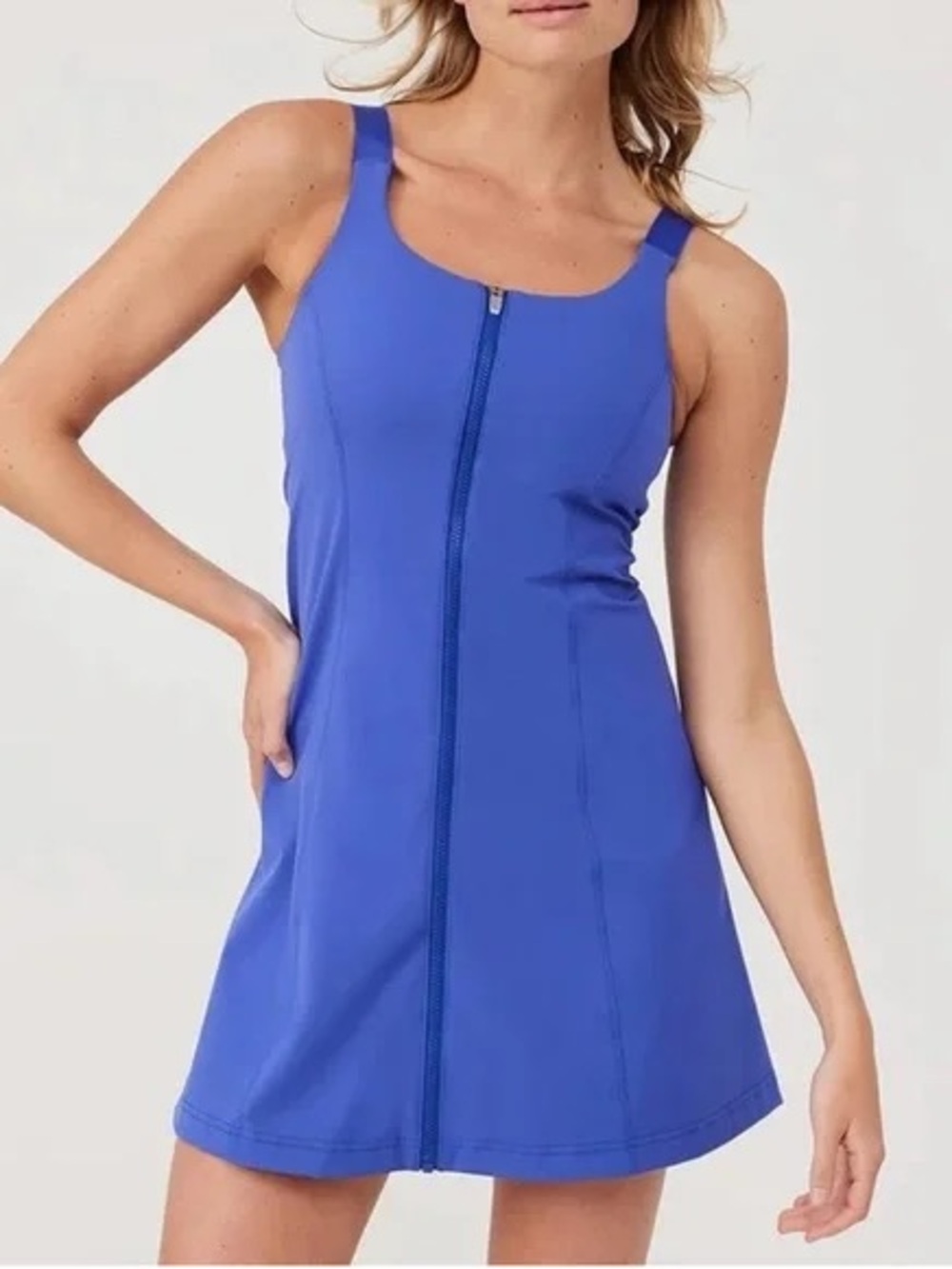 ☀️ Outdoor Voices Powerhouse Dress Tanzanite Blue L/XL C Cup Athletic Dress